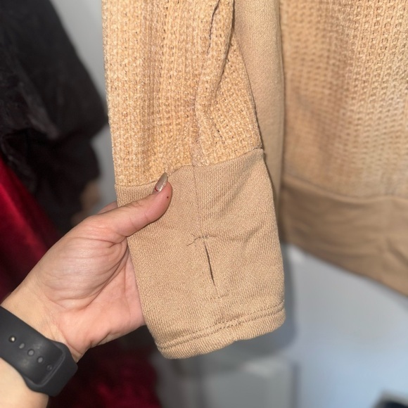 BiBi Beige Waffle Knit Sweater - Picture 6 of 6